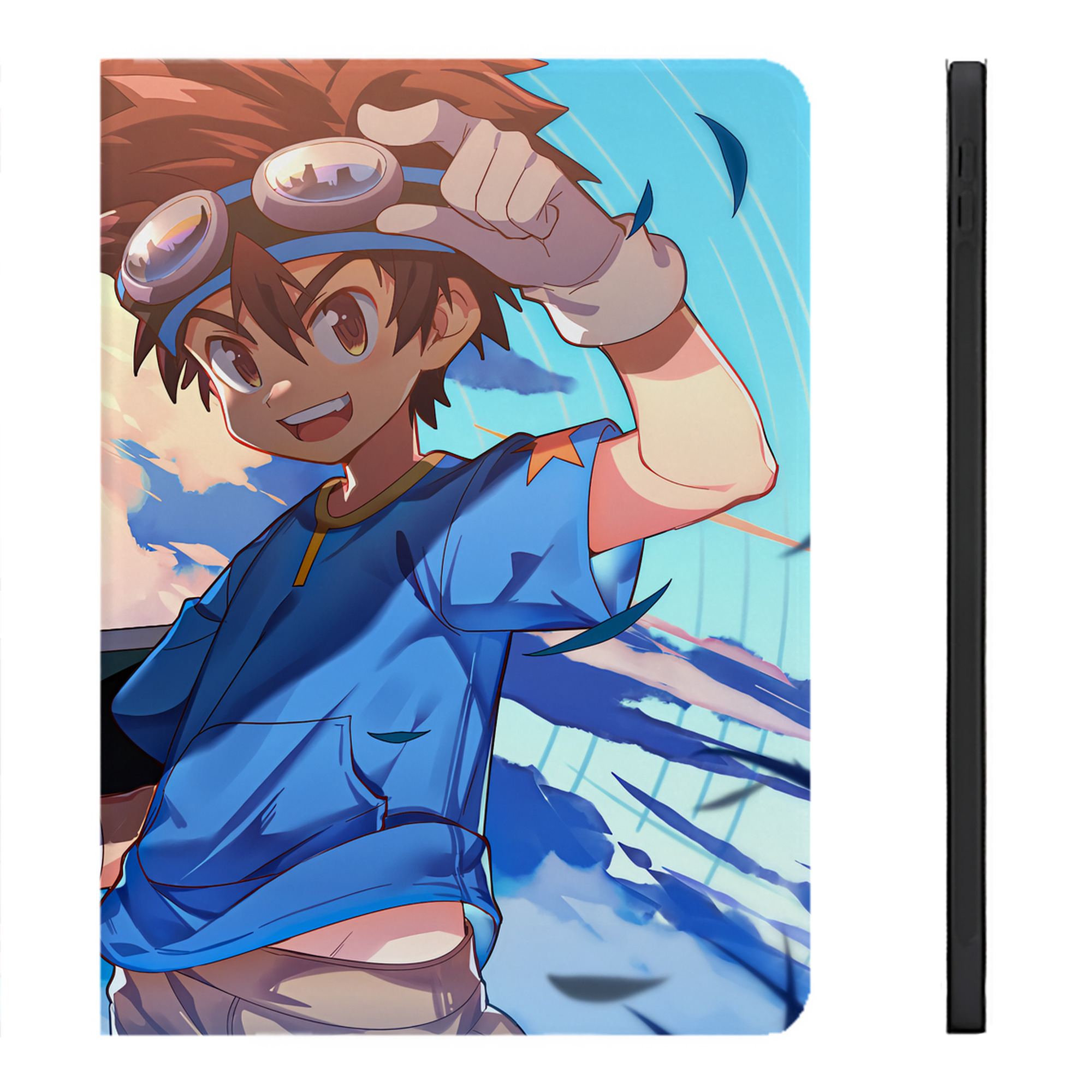 （画像用） Digimon デジタルモンスター/デジモン IPadケース ペンホルダー付き ブックスタイルデザイン